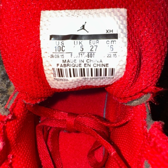 Air Jordan 1 High Retro GS BG GYM RED Elephant Print Red Toddlers 10C 826715-600 - Picture 3 of 10